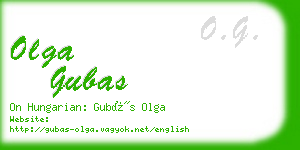 olga gubas business card